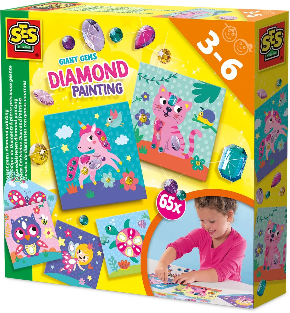 SES Creative Giga Edelstenen Diamond Painting - 65 Stuks