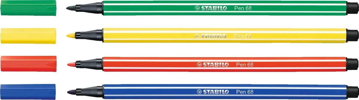 STABILO Pen 68 Premium Viltstift - 12 Kleuren - 10 Stuks
