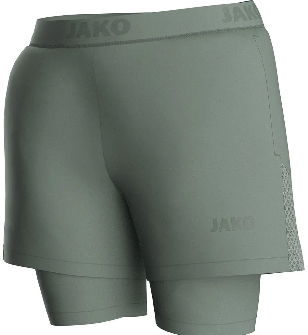 JAKO Power 2-In-1 Short Dames - Mintgroen 38