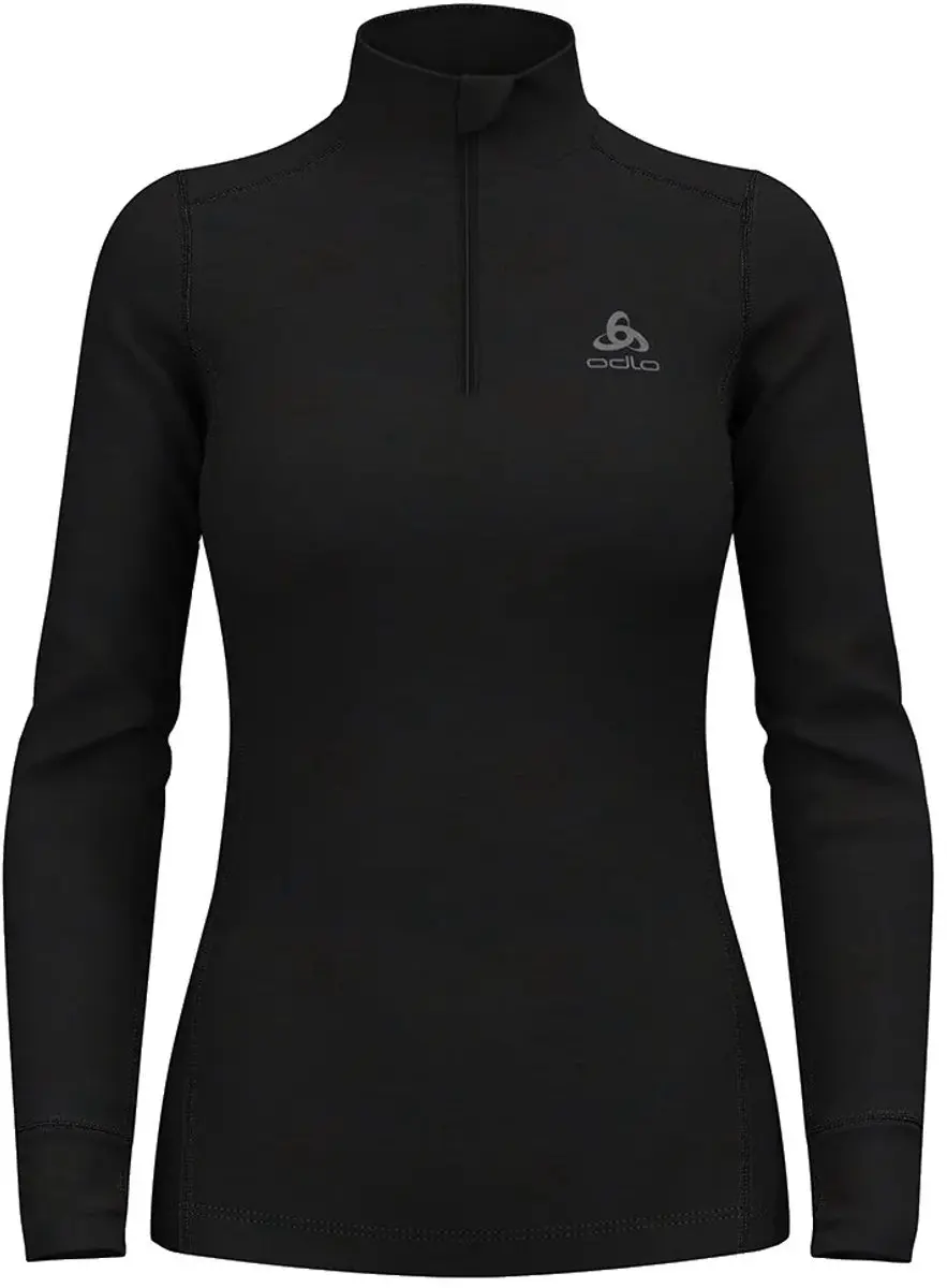 ODLO Natural Merino 200 Half Zip Thermoshirt - M Zwart - afbeelding 6 van 6