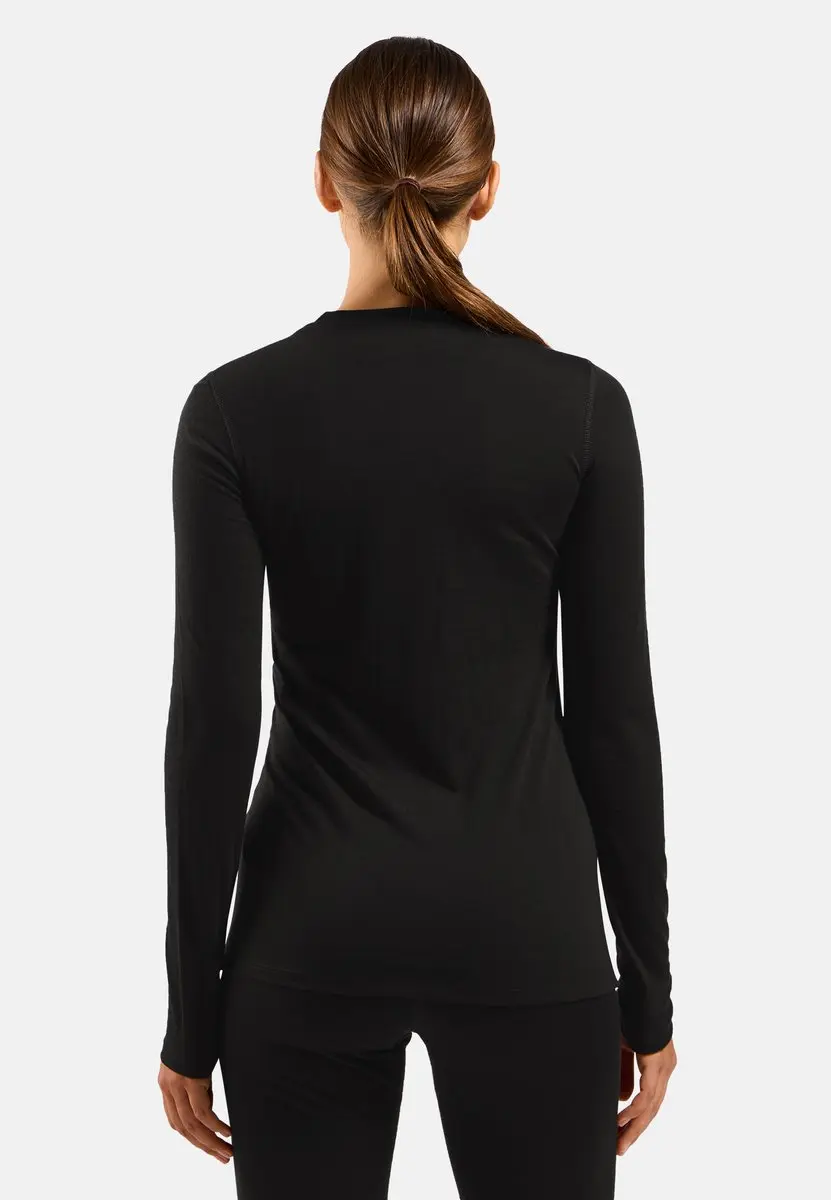 ODLO Natural Merino 160 Lange Mouwen Shirt - L - Zwart