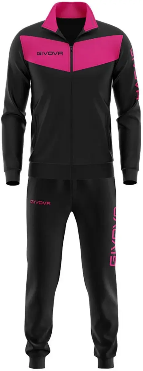 Givova Visa Fluo Trainingspak M - Zwart/Roze
