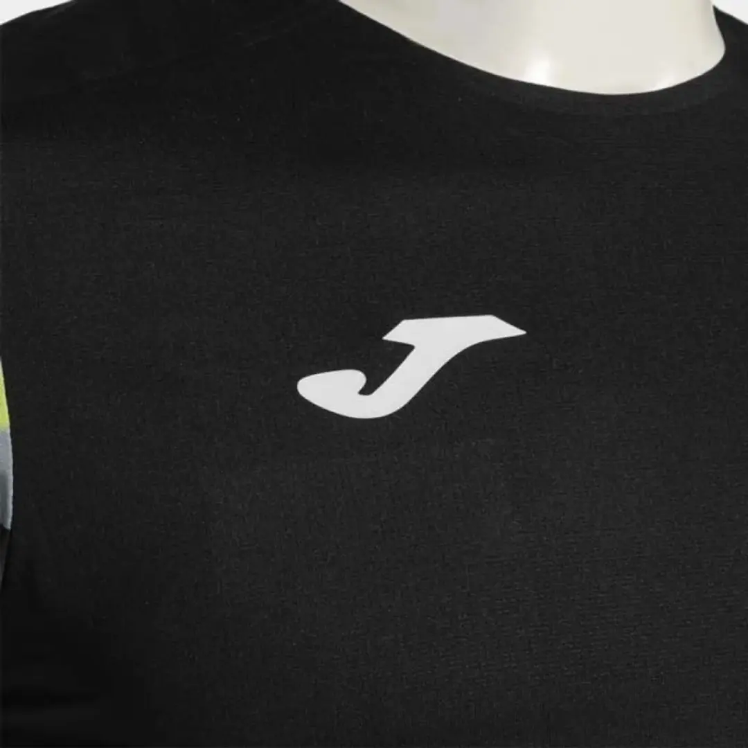 Joma Elite Xi T-shirt L - Zwart/Fluo Geel
