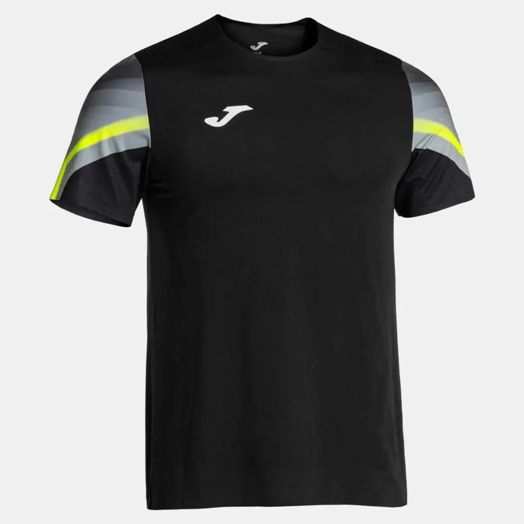 Joma Elite Xi T-shirt L - Zwart/Fluo Geel