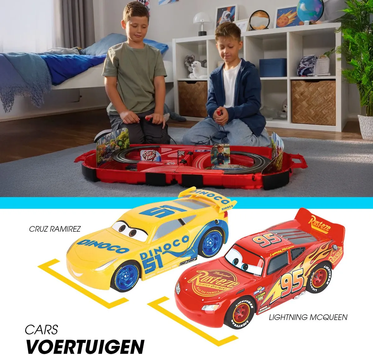 Carrera FIRST Racebaan Disney Pixar Cars Lightning McQueen - 2,77m
