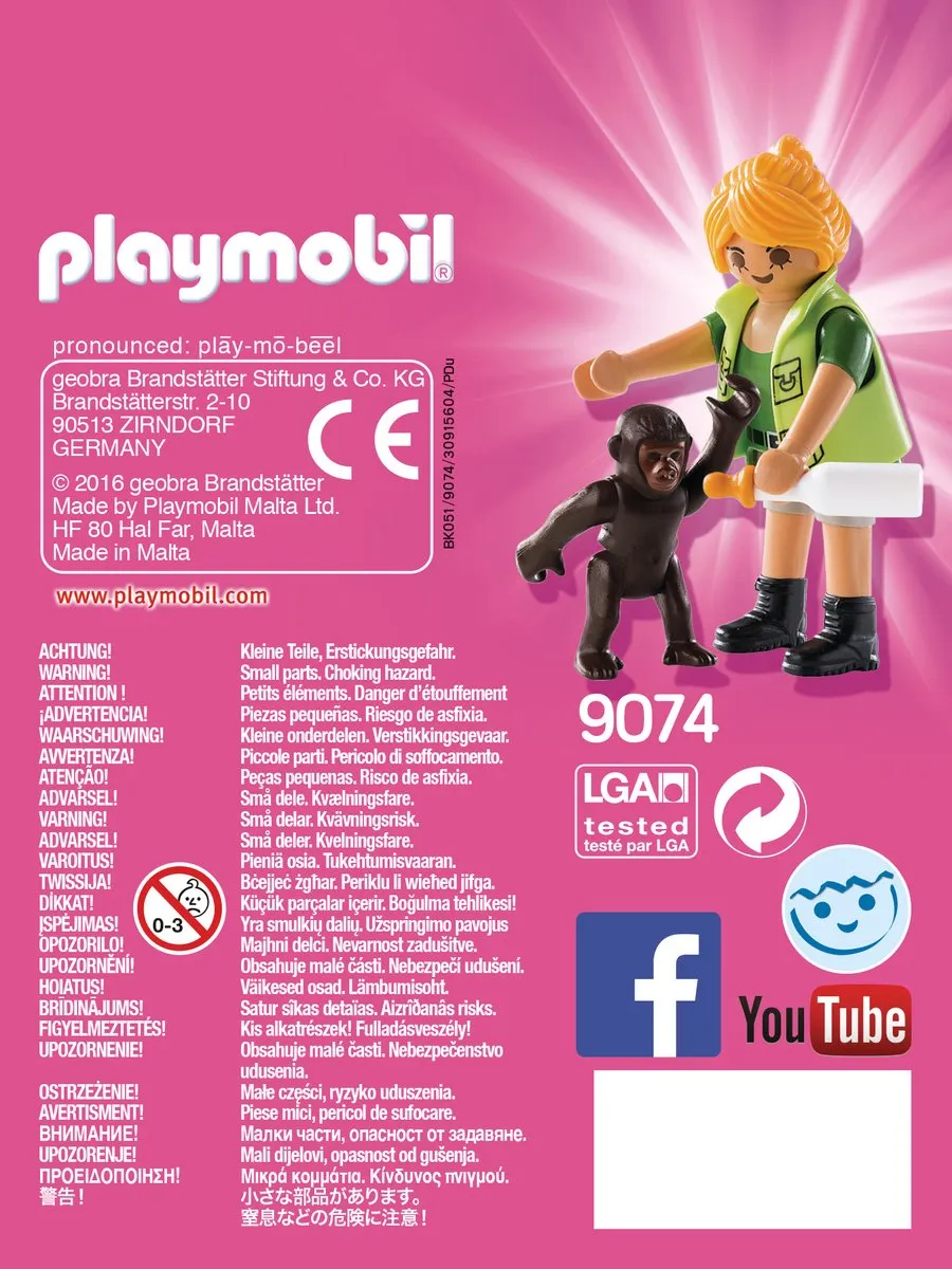 Playmobil Dierenverzorger met Baby Gorilla 9074 - Groen - afbeelding 4 van 6