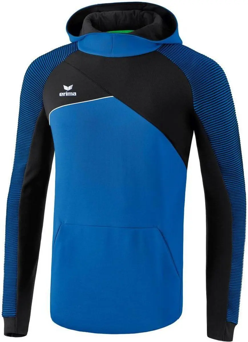 Erima Premium One 2.0 Sweatshirt met Capuchon New Royal-Zwart-Wit Maat 2XL