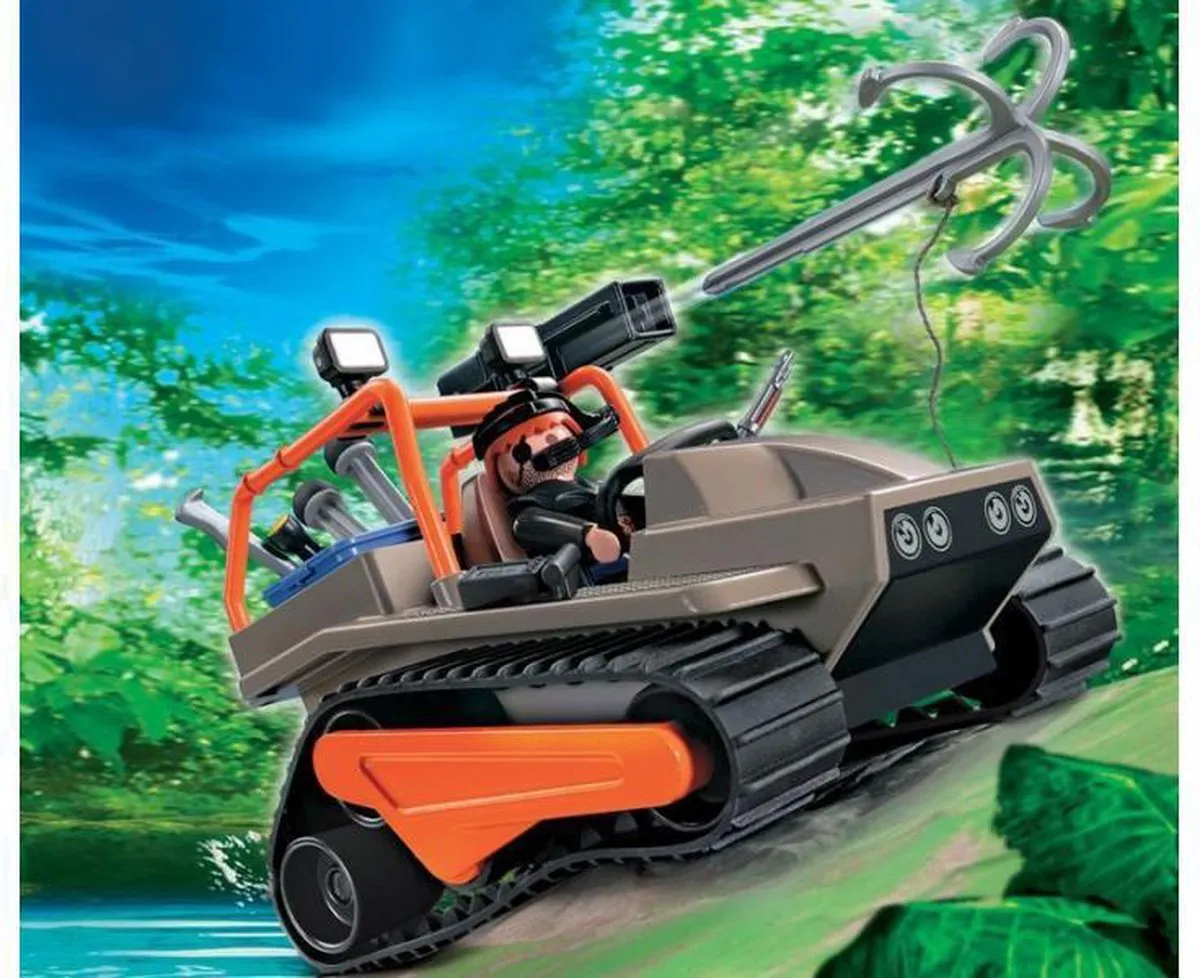 Playmobil Rupsvoertuig Met Schattenjager 4846 - Bruin/Oranje/Zwart