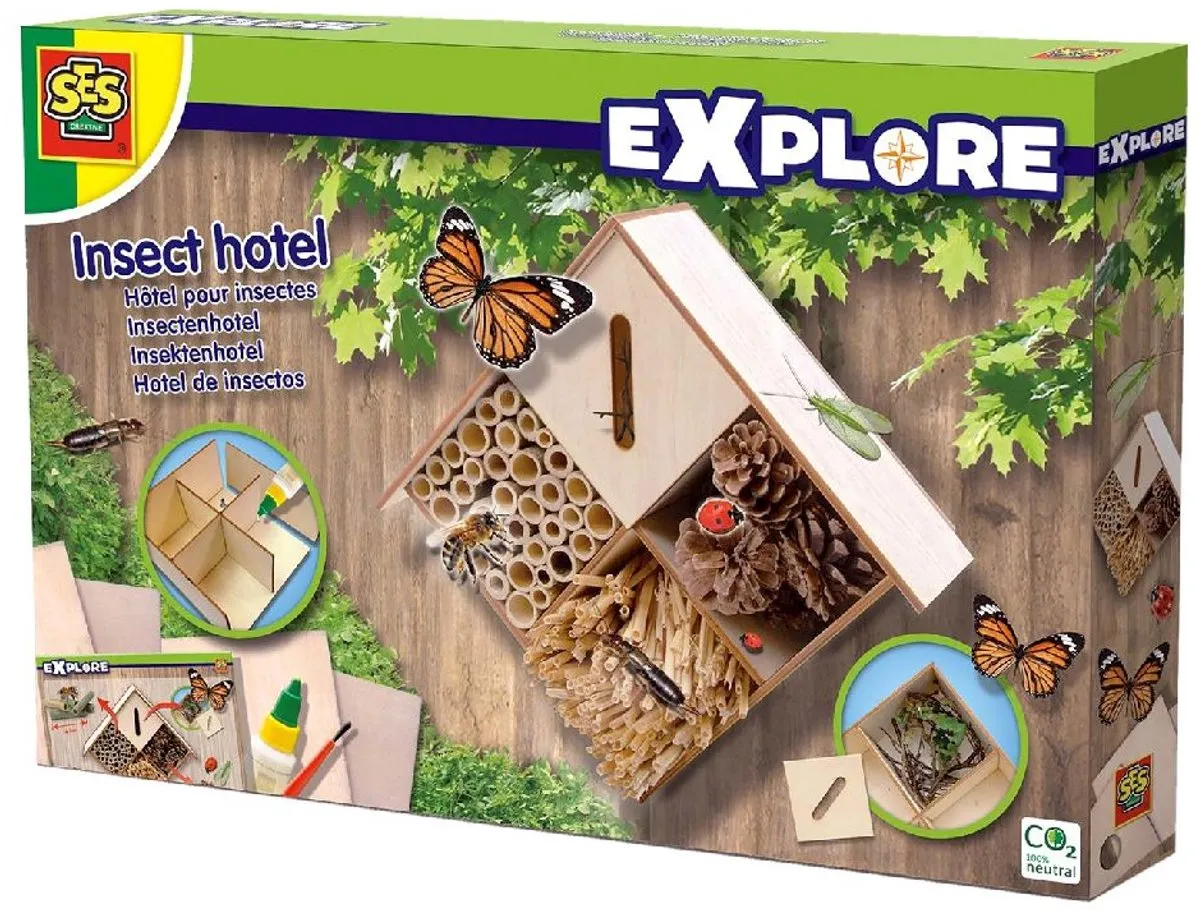 SES Creative Explore Insectenhotel Knutselpakket - Hout - Inclusief gereedschap - afbeelding 6 van 6