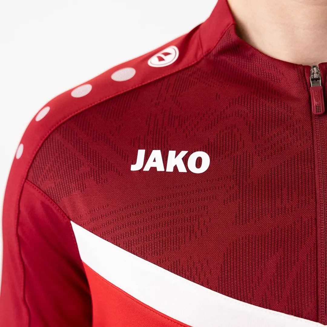 JAKO Ziptop Iconic Trainingssweater Heren S - Rood/Wit
