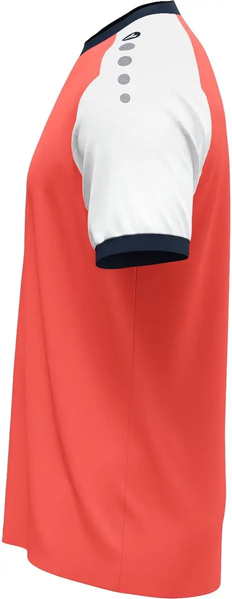 JAKO Dynamic Shirt Korte Mouw Kinderen 140 - Koraal/Wit/Marine