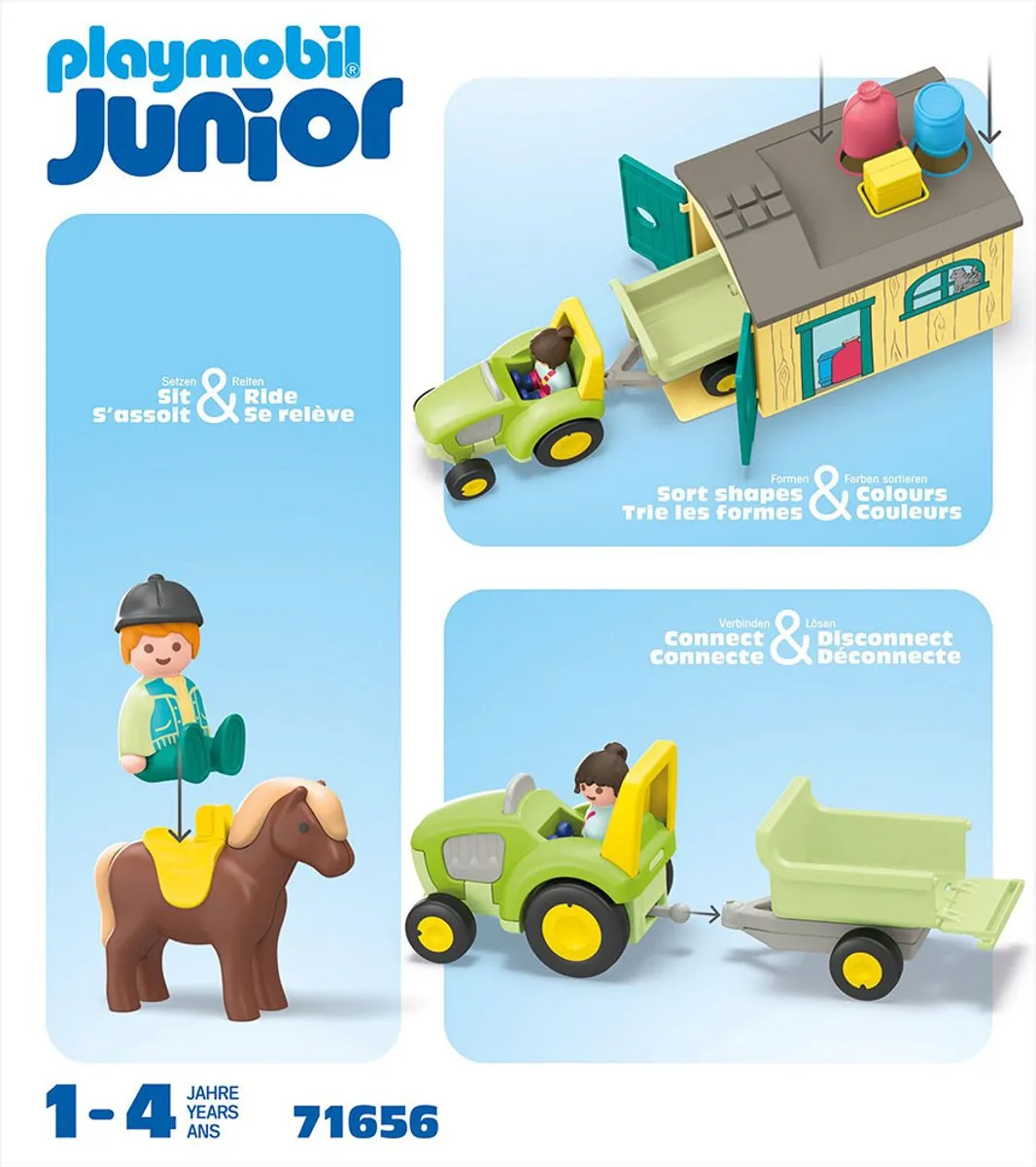 Playmobil Boerderijavontuur 71656 - Tractor & Dieren - Multicolor