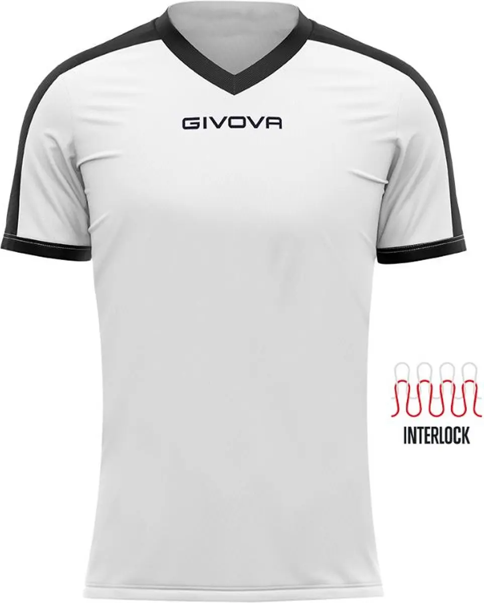 Givova MAC04 Revolution Sportshirt - S - Wit/Zwart