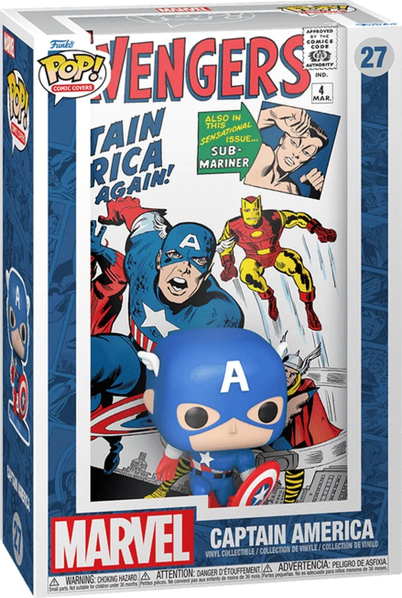 Funko Pop! Captain America Comics Marvel #27 72499 - Multicolor