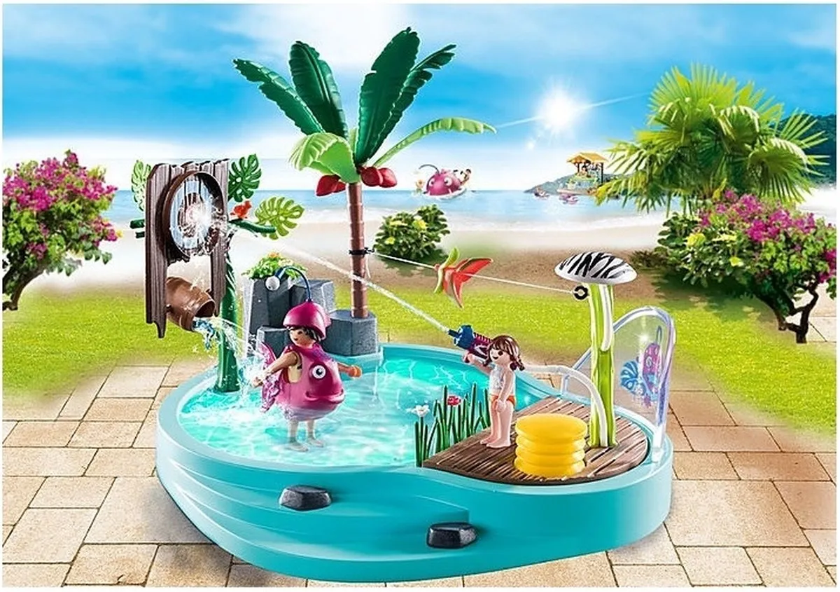 Playmobil Family Fun Zwembad Watersplash 70610 - Multicolor