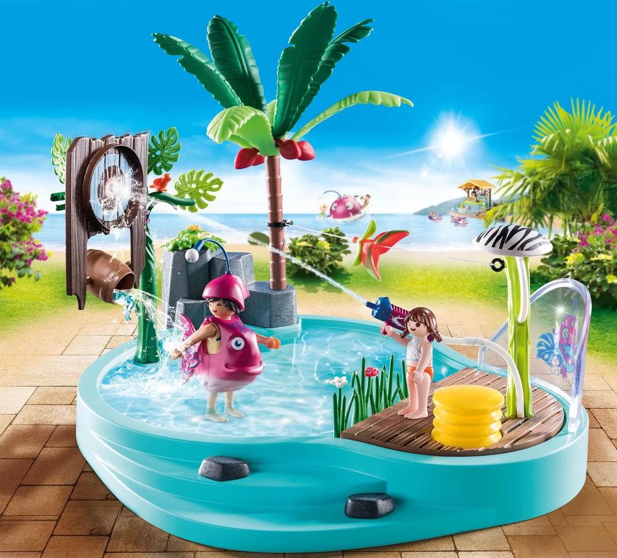 Playmobil Family Fun Zwembad Watersplash 70610 - Multicolor