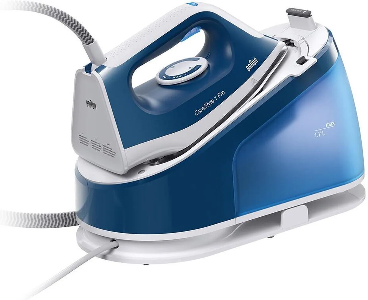 Braun CareStyle 1 Pro IS1512BL - Stoomgenerator - 2200 W - 1,7 L - Keramische zoolplaat - Blauw