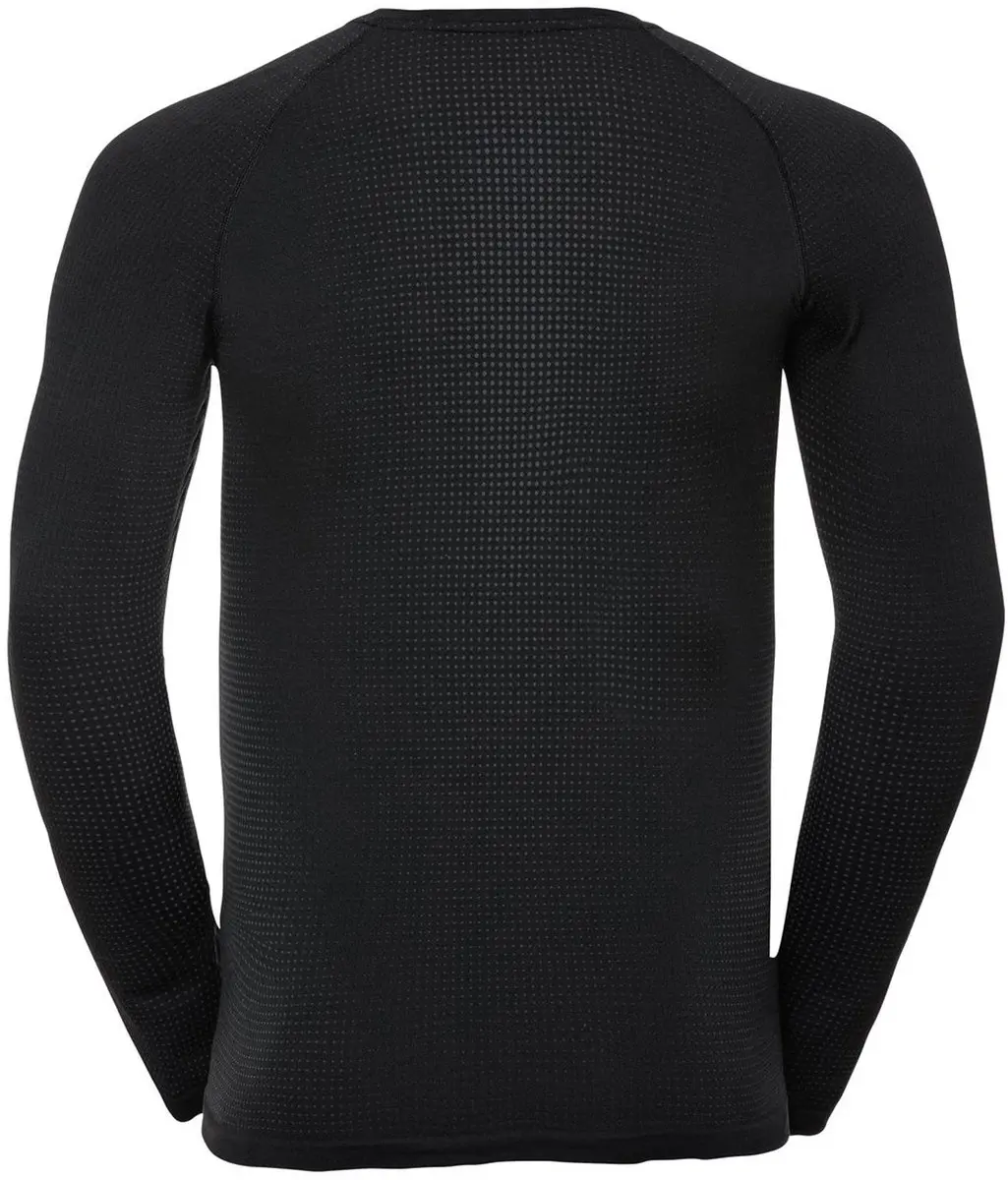 ODLO Bl Top Crew Neck L/S Performance Warm Eco Thermoshirt - XL - Zwart/Grijs