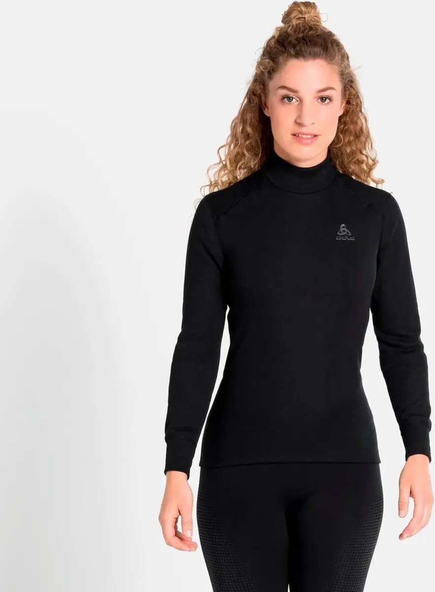 ODLO Active Warm Col Thermoshirt Dames - S - Zwart