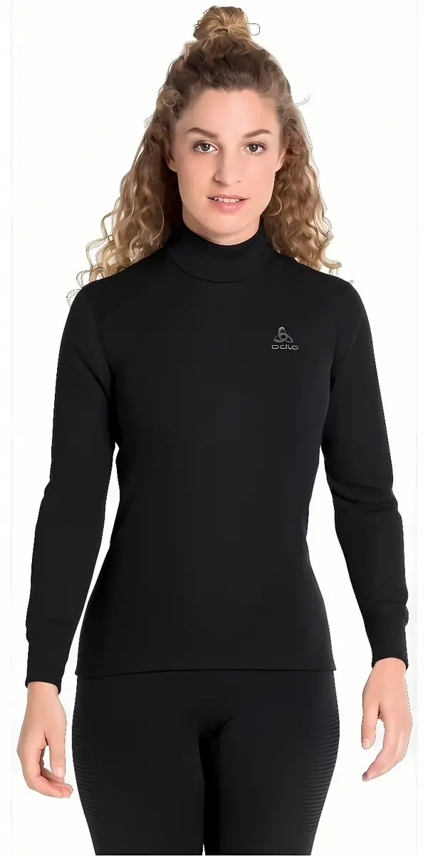 ODLO Active Warm Col Thermoshirt Dames - S - Zwart