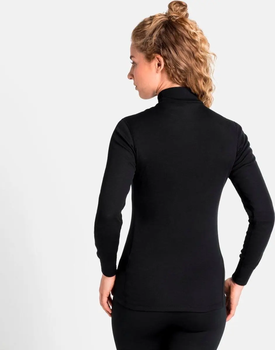 ODLO Active Warm Col Thermoshirt Dames - S - Zwart