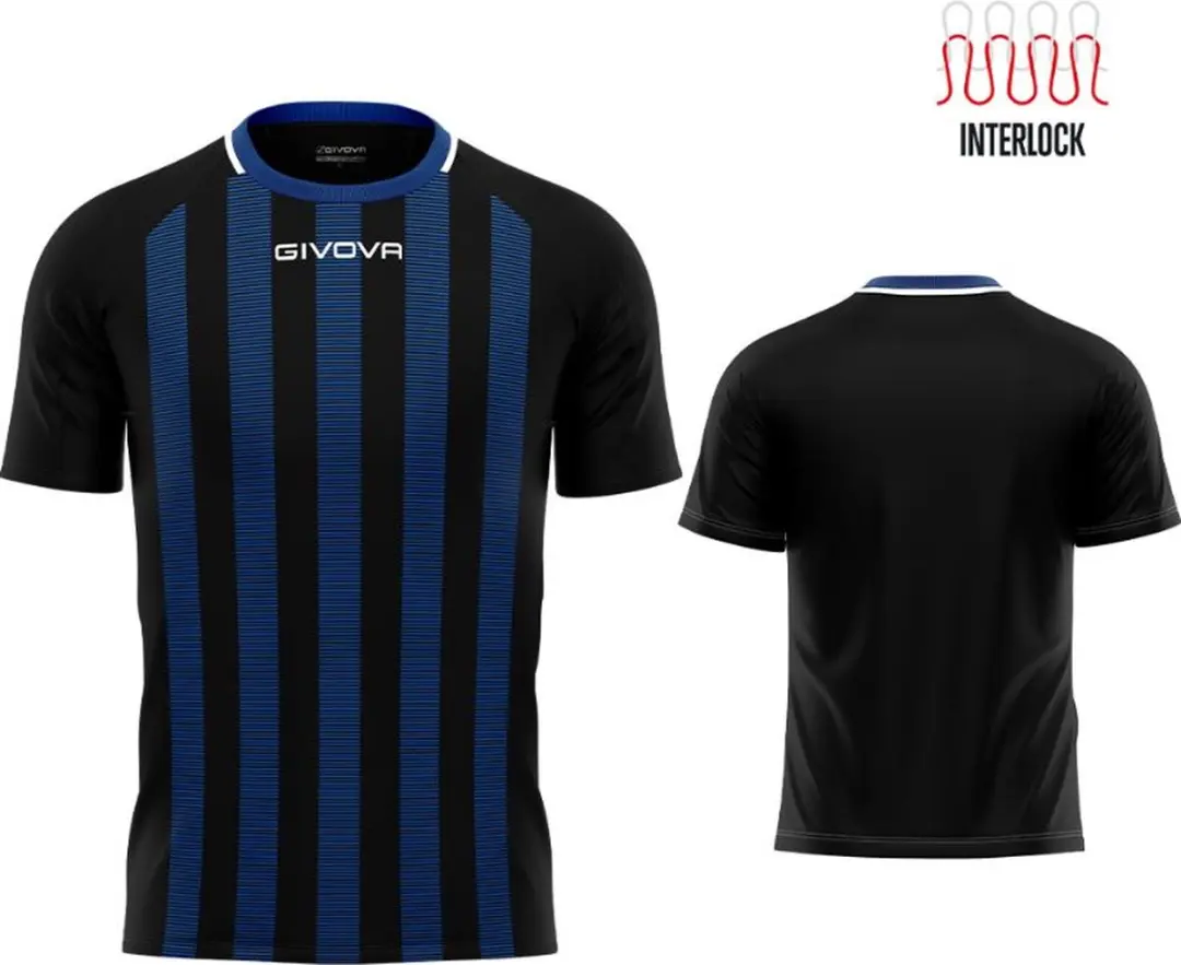 Givova Rugby Sports T-Shirt - Black-Royal - S - afbeelding 5 van 6