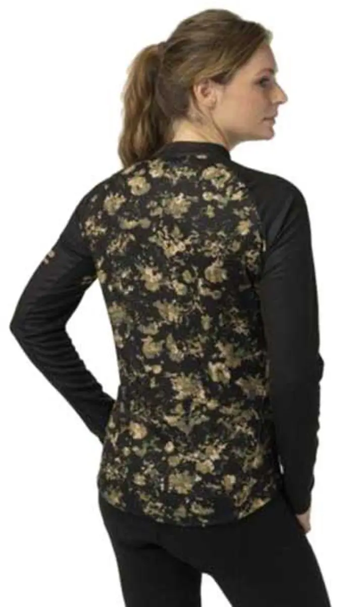 AGU Abstract Flower Fietsshirt Lange Mouwen - Groen M