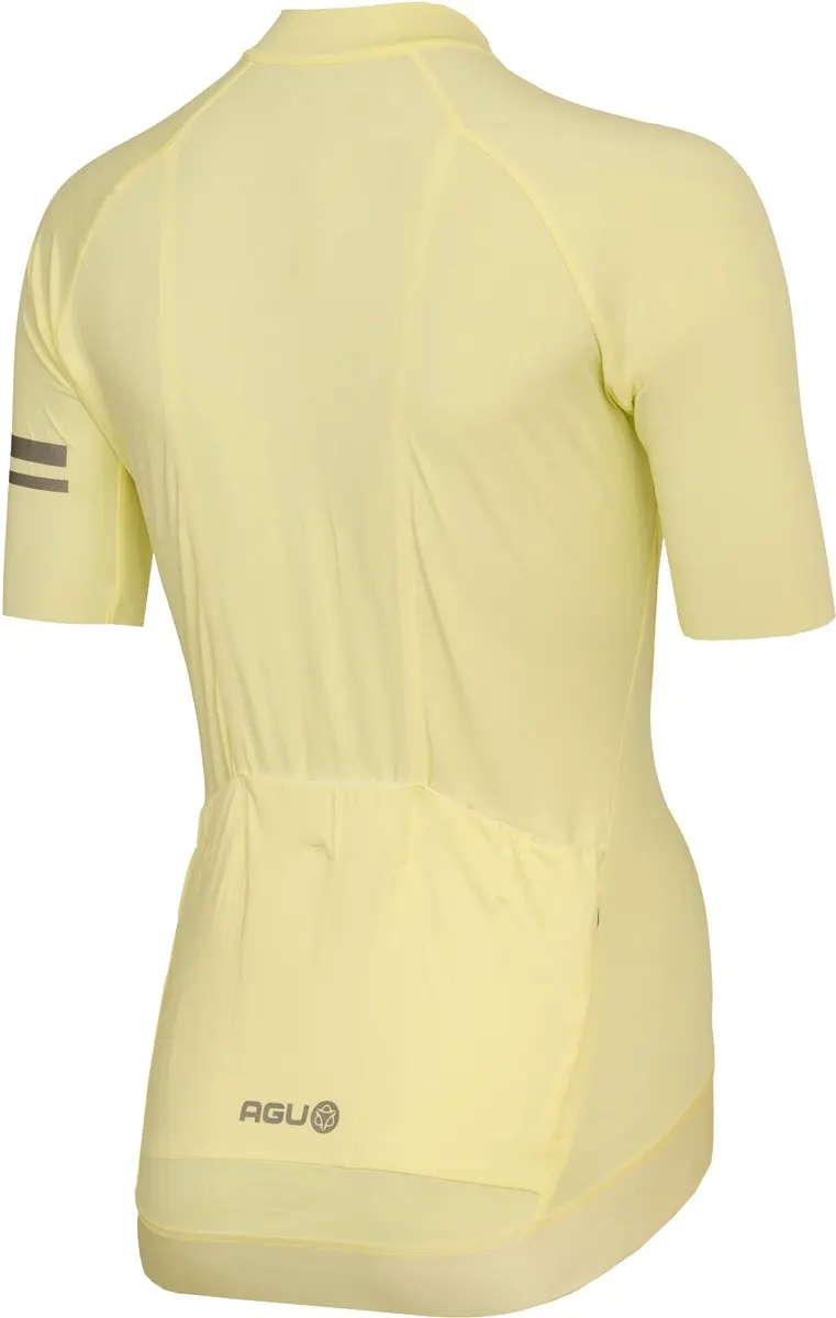 AGU Solid Wielrenshirt Dames Beige XL - 4-Way Stretch - YKK Camlock