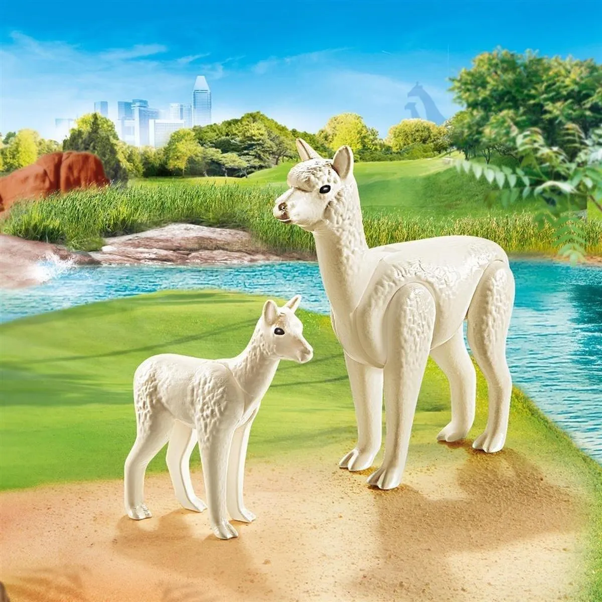 Playmobil Family Fun Alpaca met baby 70350 - Multicolor