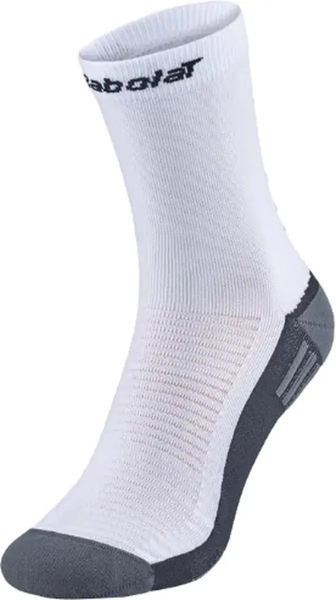 Babolat Padel Sokken Mid-Calf 39-42 - Wit/Zwart - afbeelding 3 van 3