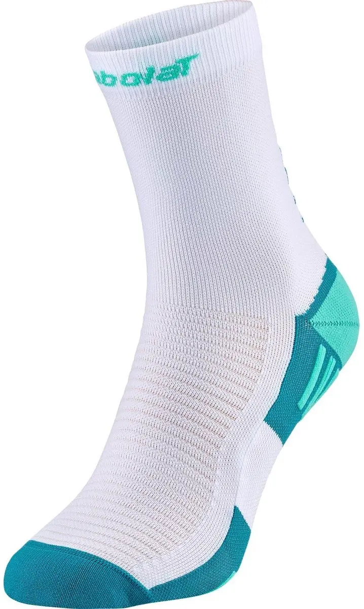 Babolat Padel Sokken Mid-Calf 39-42 - Wit/Zwart - afbeelding 2 van 3