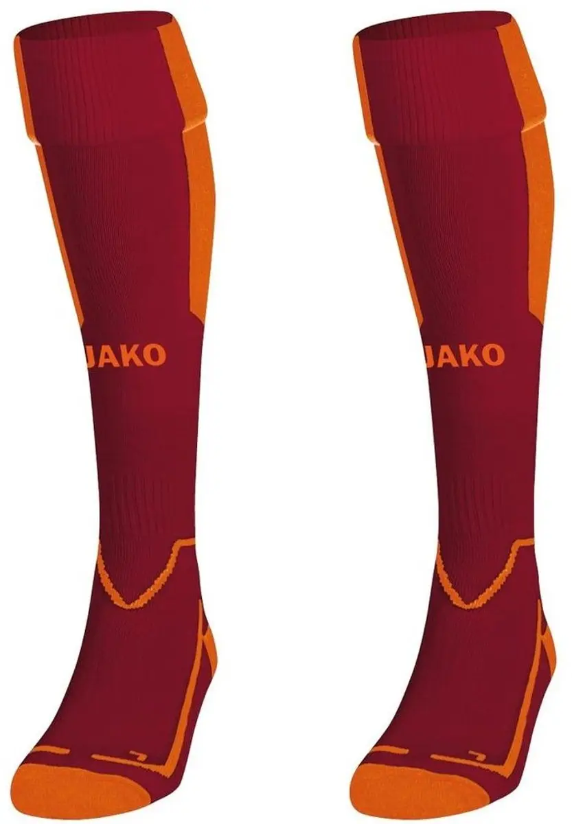 JAKO Lazio Voetbalkousen 31-34 - Fluorooranje/Wijnrood