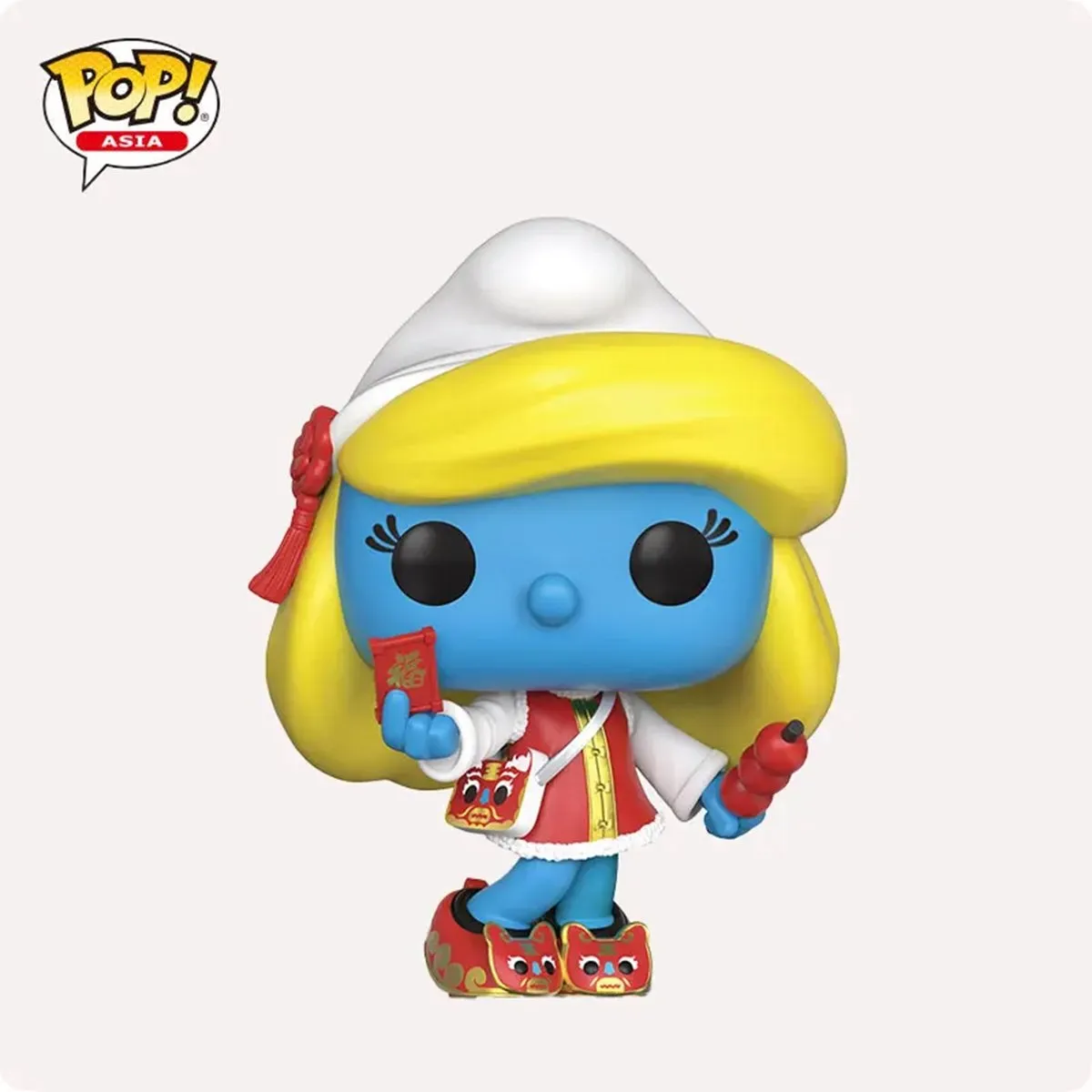 Funko Pop! Asia Smurfin Smurfette Verzamelfiguur - Geel Blauw - afbeelding 2 van 4