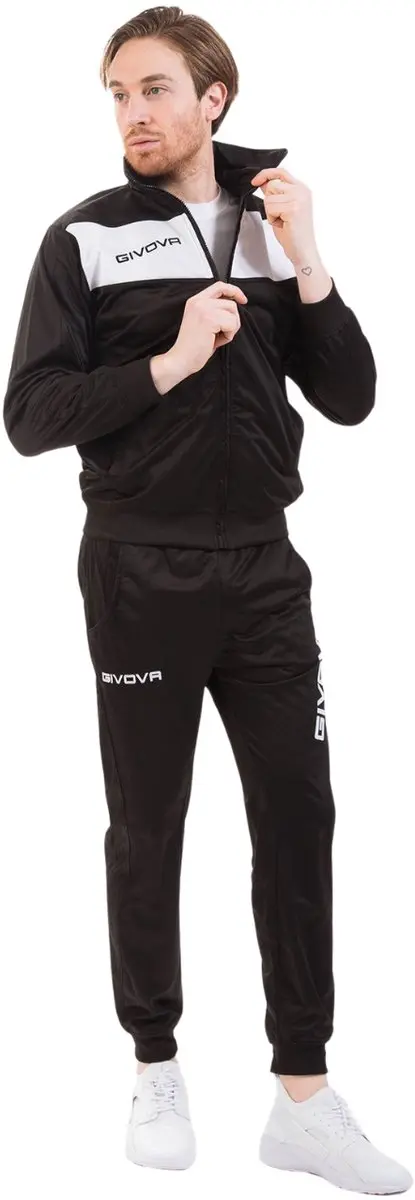 Givova Trainingspak Tuta Visa Triacetato Zwart-Wit