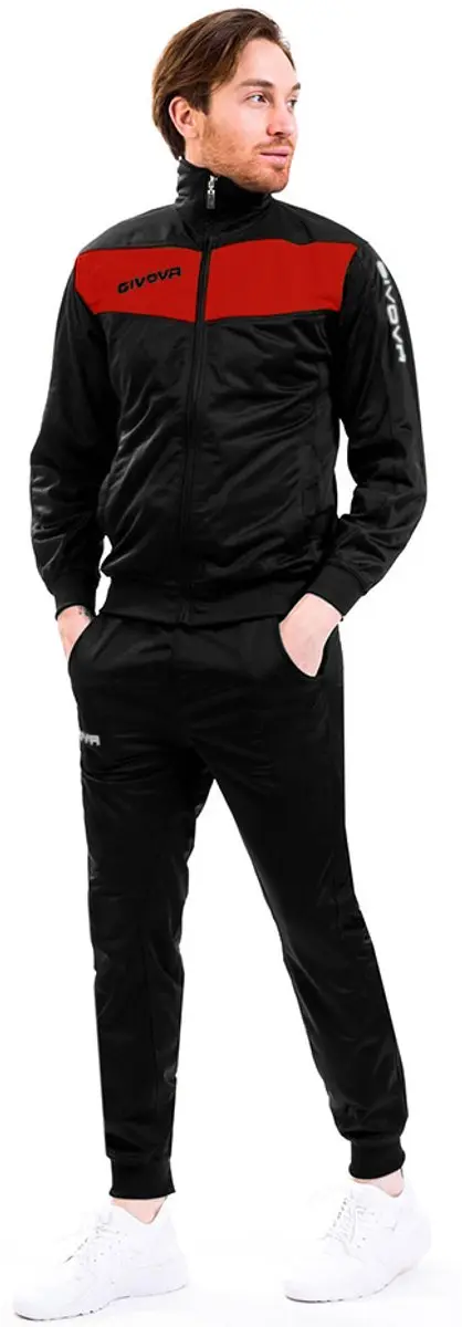 Givova Trainingspak Tuta Visa Zwart-Rood Sum
