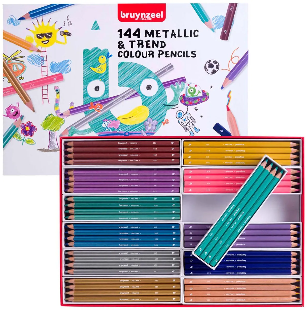 BRUYNZEEL Metallic Trendkleuren Potlodenset 144 Stuks