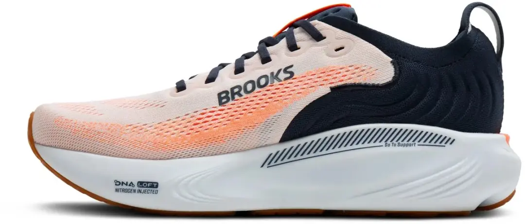Brooks Adrenaline GTS 25 Hardloopschoenen - 48.5 - White/Spellbound/Orange
