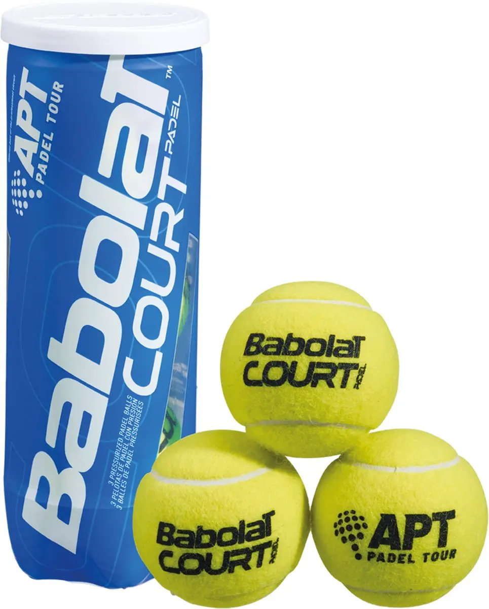 Babolat Court X3 Padelballen - 3 Stuks - Geel - afbeelding 4 van 6