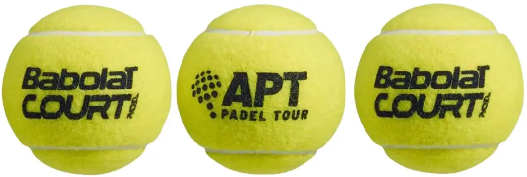 Babolat Court X3 Padelballen - 3 Stuks - Geel - afbeelding 3 van 6