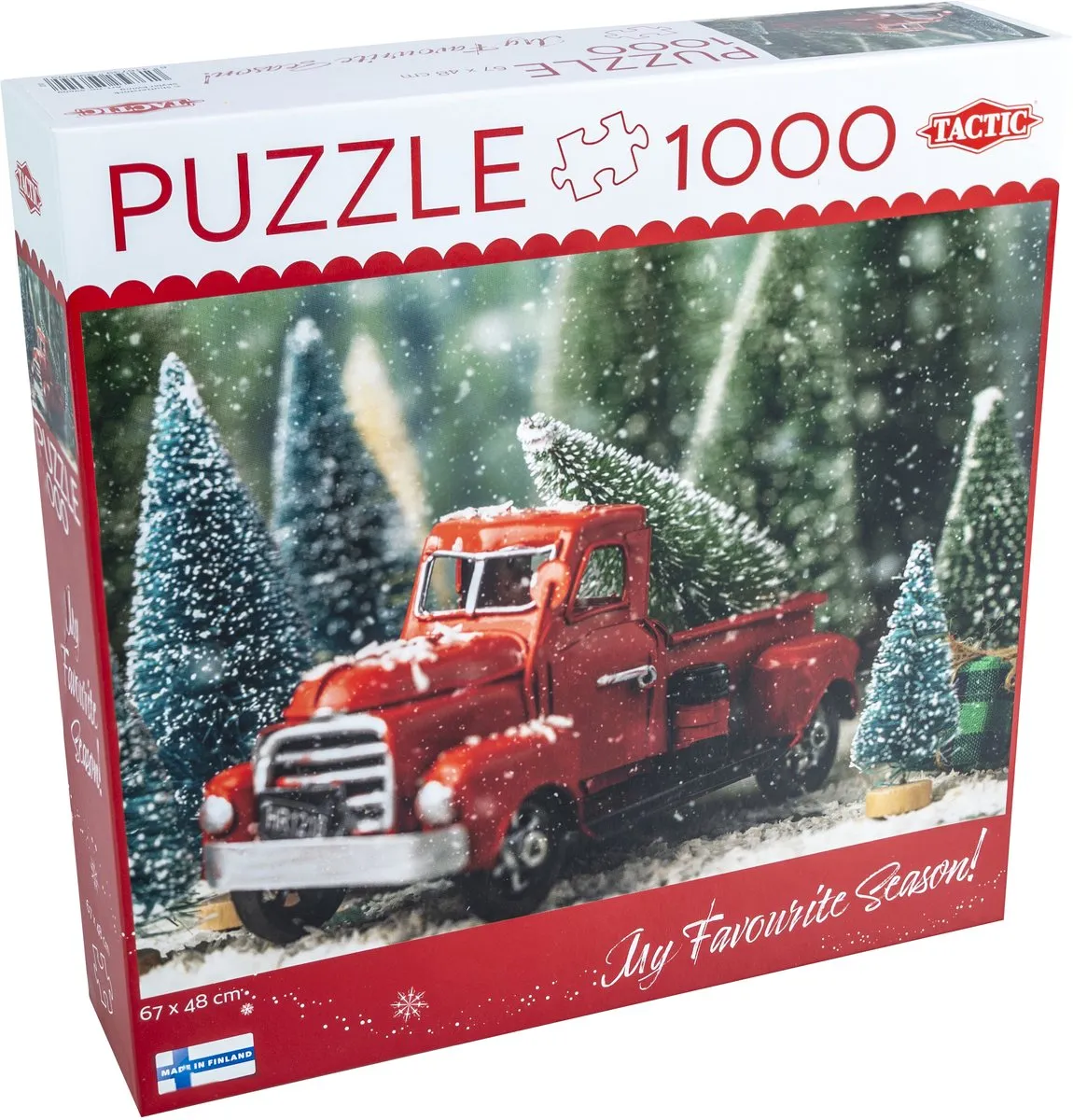 Tactic Puzzle 1000 XMAS Kerstboomwagen - 1000 Stuks - Meerkleurig