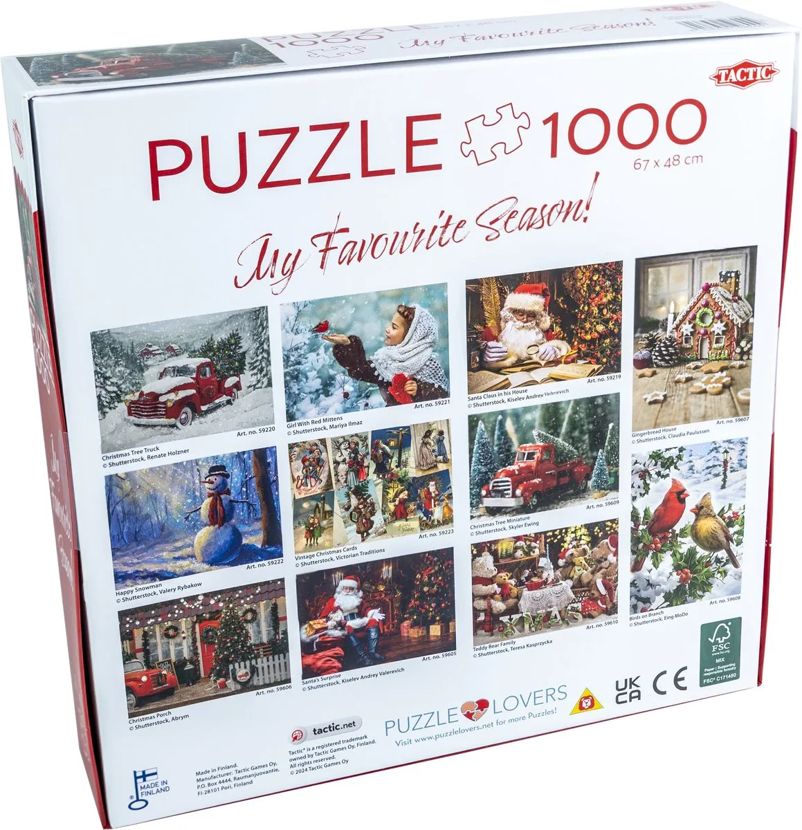 Tactic Puzzle 1000 XMAS Kerstboomwagen - 1000 Stuks - Meerkleurig