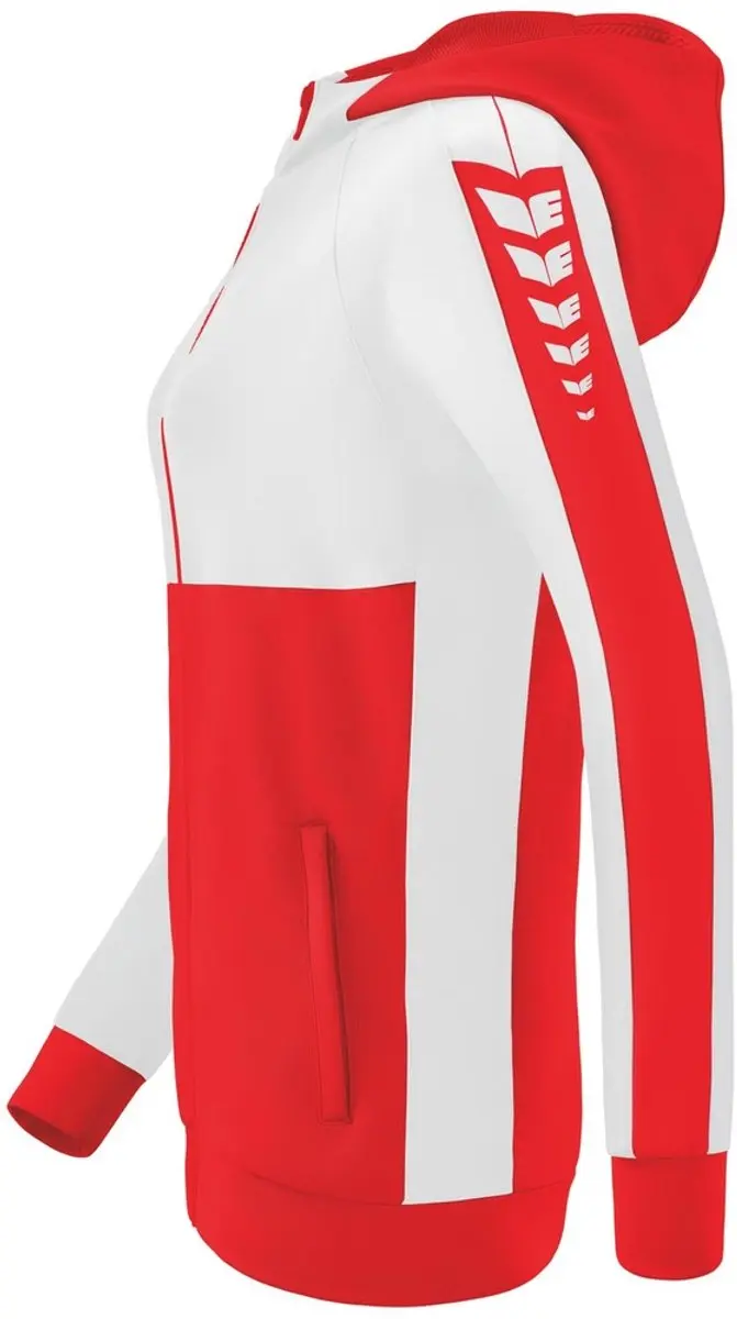 Erima Six Wings Trainingsjack Dames 40 - Rood - afbeelding 6 van 6