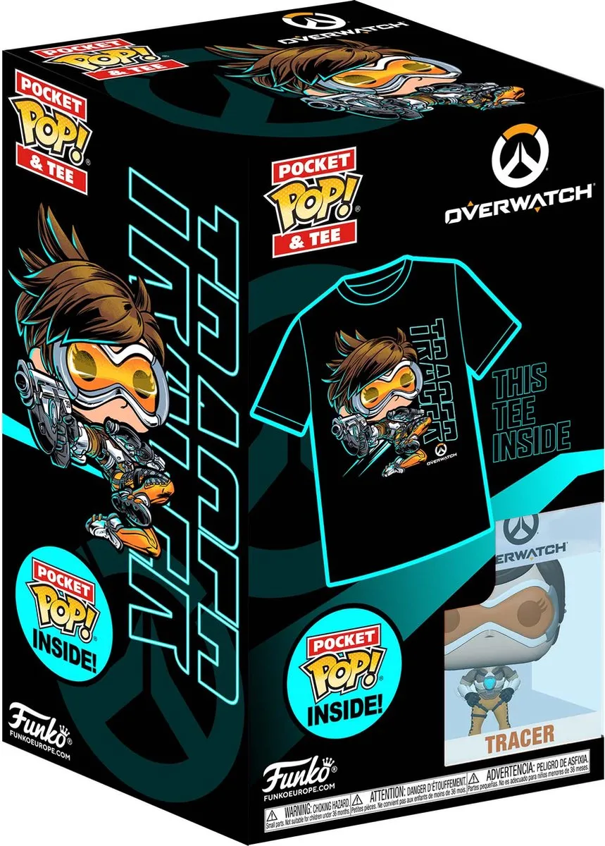 Funko Pocket Pop Tee Box Overwatch Tracer T-Shirt - XL - Multi