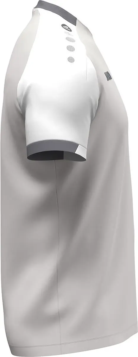 JAKO Dynamic T-Shirt Kinderen 140 - Lichtgrijs/Wit/Grijs