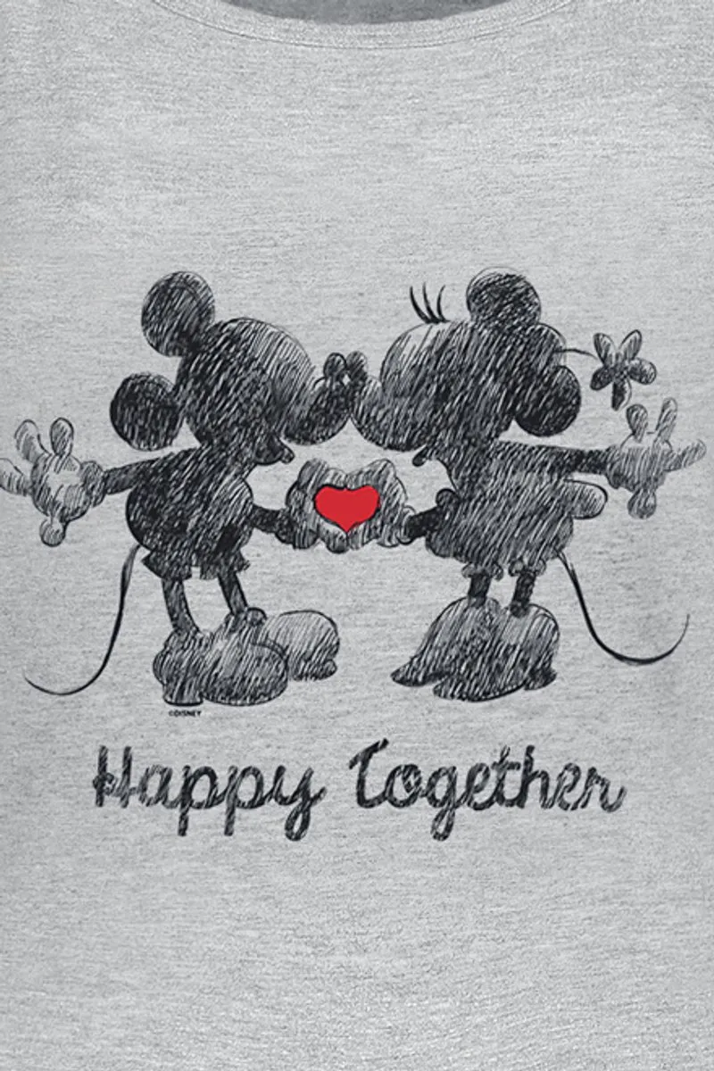 Disney Mickey Mouse Happy Together Top - Grijs - M