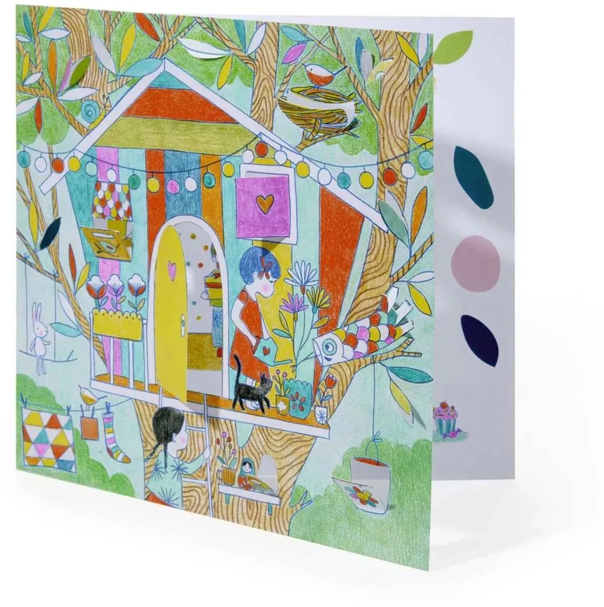 Djeco Kleurplezier Les Cabanes de Nina - Multicolor