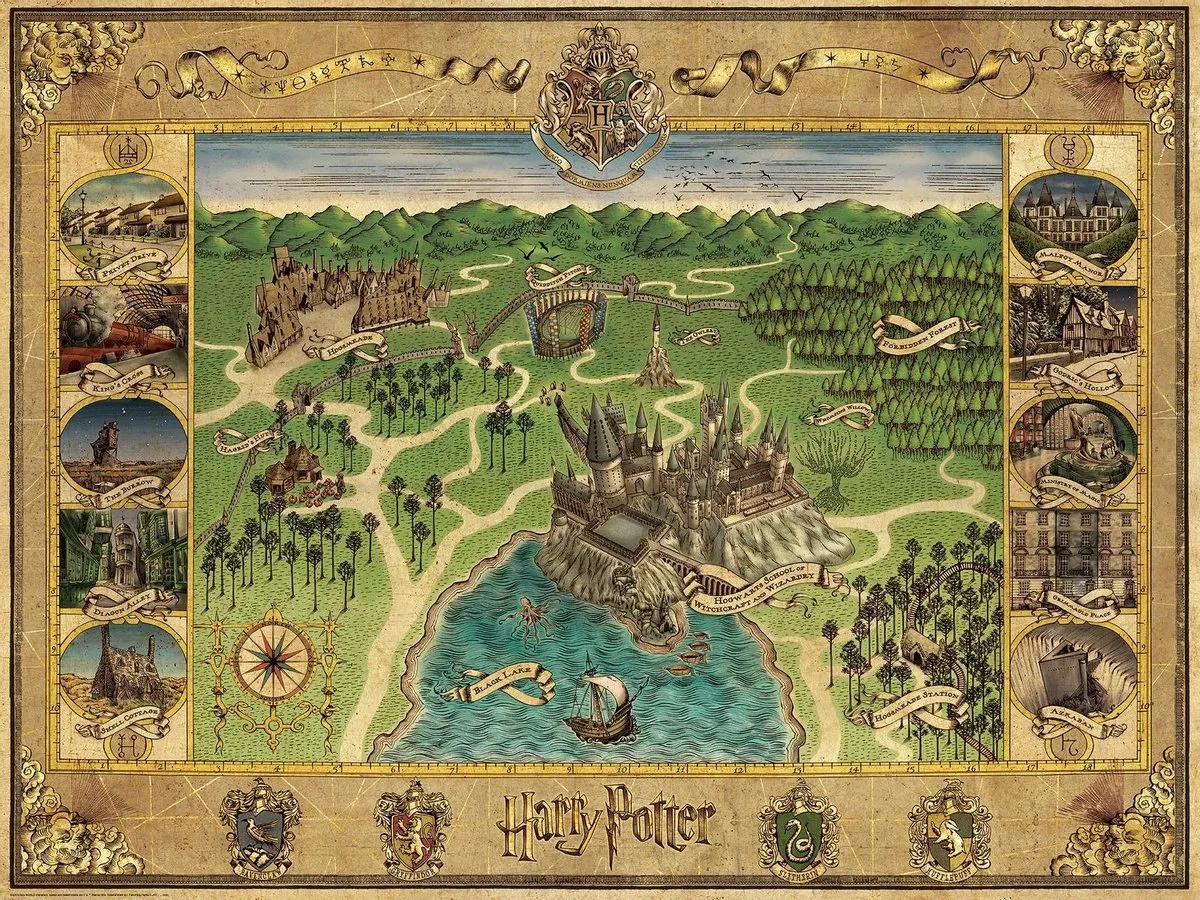 Ravensburger Harry Potter Hogwarts Map Legpuzzel 1500 Stuks