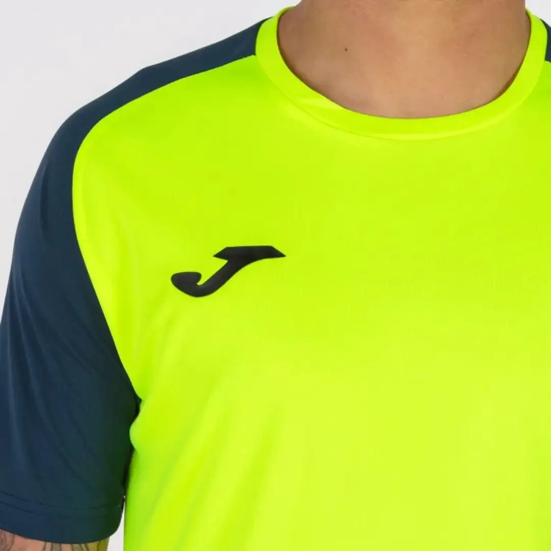 Joma Academy IV Shirt Heren - Fluogeel/Marine L