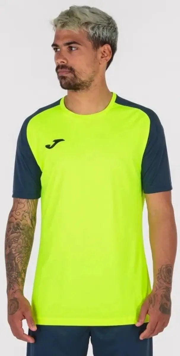 Joma Academy IV Shirt Heren - Fluogeel/Marine L