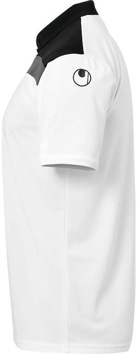 Uhlsport Offense 23 Polo Heren - 5XL - Wit/Zwart/Antraciet